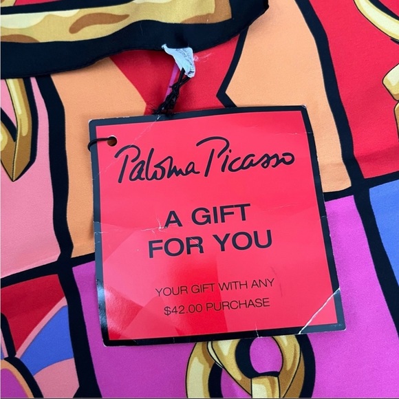 Vintage Pablo Picasso Oversized Scarf Love XO Pop Art Red Hearts - Picture 7 of 7